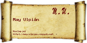 May Ulpián névjegykártya